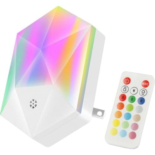 Plug in Night Light Remote Control Color Changing Dimmable for Kids Bedroom