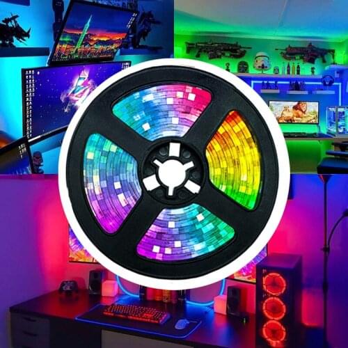 BackLight Diode Tape LED Strip Light USB 5V RGB Flexible Lamp Tape Ribbon RGB TV Desktop Screen for Decor Bedroom TV BackLight