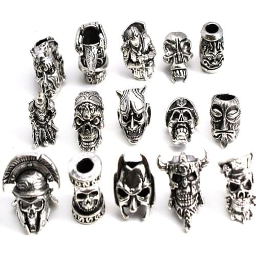 Viking Spartan Warrior Helmet Charms for Bracelet Necklace Keychain DIY Accessories Paracord Rope Beads Pendant Outdoor EDC Tool