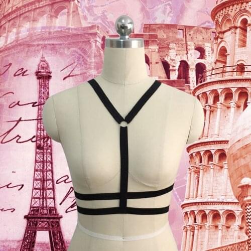 Womens Day Sexy body Harness cage bra summer style fantasia black sexy lingerie body cage harness gothic cage bra body harness
