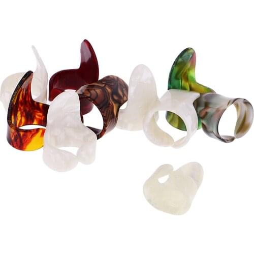 10 Pcs Acoustic Electric Guitar Finger Picks Plectrum Set Finger Protectors