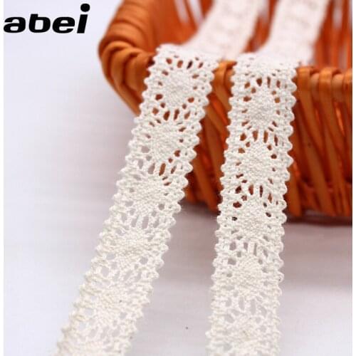 10Yards Clothing Accessories Beige 2cm Wide Cotton Edge Sofa Curtain Decoration Cotton Lace Trim Fabrics