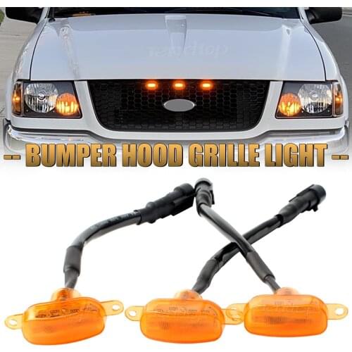 3/4/5pcs Car Front Indicator Grille Light LED Bumper Hood Lamp For Ford F-150 F150 2010 2011 2012 2013 2014 2015 2016 2017 2018