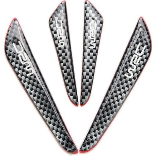 4PCS carbon fiber Car Door Decoration Strip General universal Crash Bar Anti-Rub Bumper Door side Edge Protection stickers