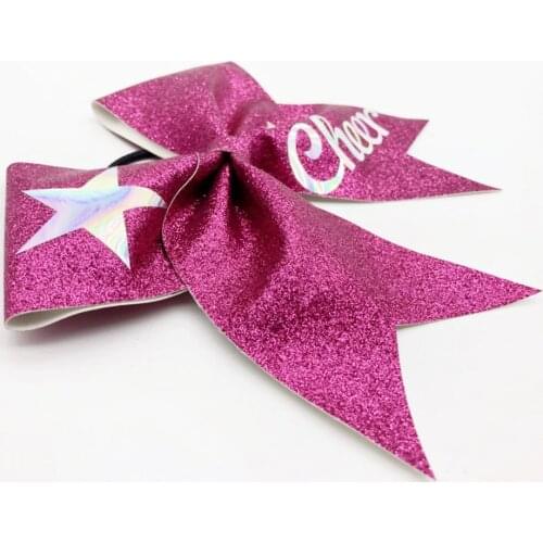 5pcs Girls glitter Gradient Bow Cheerleader Hairbow 15*16cm Custom made