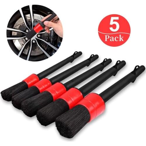 5pcs Car Detailing Brush Auto Cleaning Car Cleaning Detailing Set Dashboard Air Outlet Clean Brush Tools Car Wash Accessories