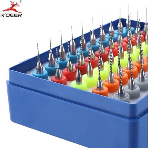 50pcs/set PCB Drill Bits 0.5-0.9mm Tungsten Carbide Mini Drill Bit For Print Circuit Board CNC Engraving Tools