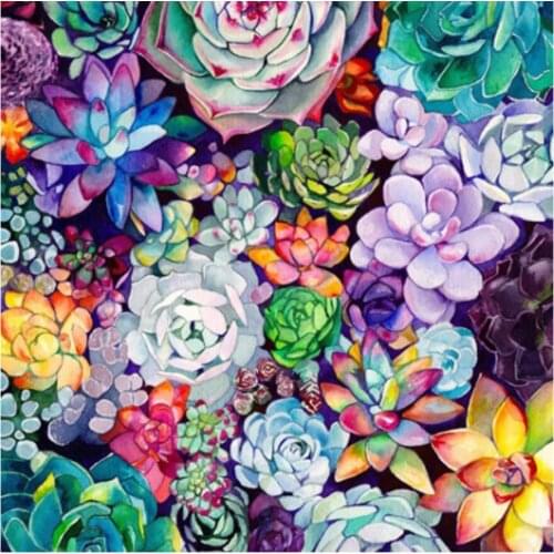 5D DIY Diamond Painting Succulents Rhinestone Picture Full Square/Round Diamond Embroidery Decoration Kit Handmade Mosaic Gift