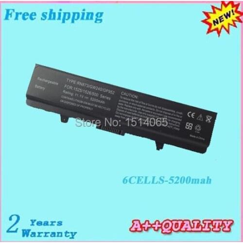 5200mah Laptop Battery For DELL INSPIRON 1525 1526 1545 1440 GW240 RN873 312-0626 312-0634 0XR693 312-0625
