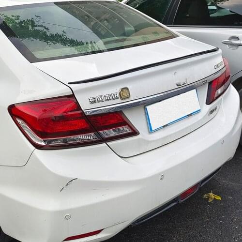 CEYUSOT For OLD Honda Civic V STYLE Accessories Spoiler Sedan Car Trunk PU Material Rear Lip Wing Tail Diffuser Refit 2012-2015