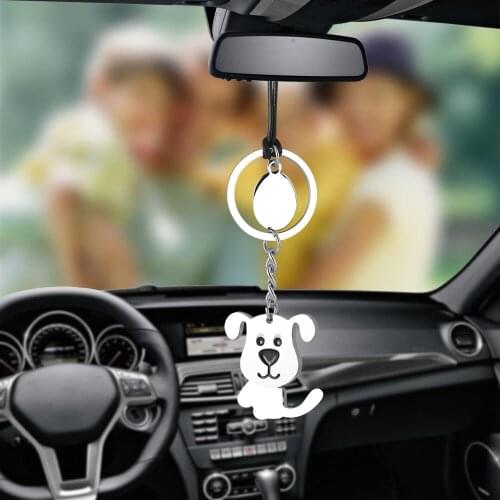 Car Accessories Gifts Car Pendant Cute Dog Moving head body Auto Ornaments Interior Rearview Mirror Decoration Hanging Decor