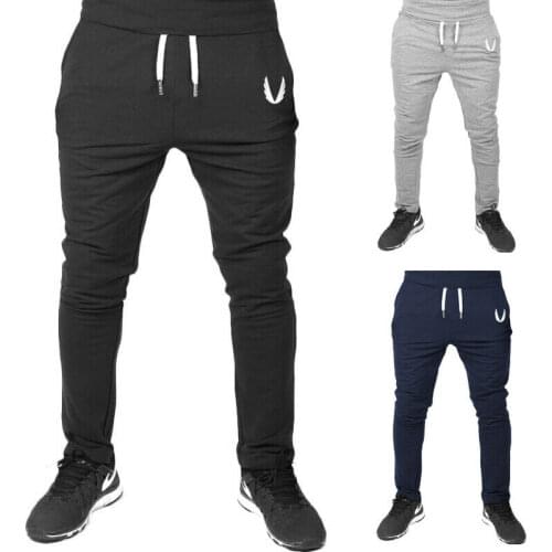 Mens Casual Sweatpants Sports Pants Solid Color Elastic Slim Fit Trousers Gym Workout Running Joggers Sweat Track Pants