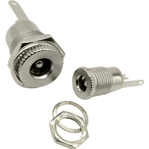 DC 5.5 x 2.1mm 5.5mm x 2.5 mm Power Jack Socket Female Panel Mount Connector