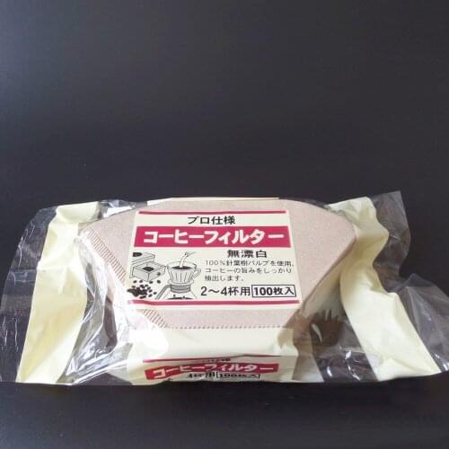 FeiC 100 unids/caja goteo cafetera filtro V60 para 2-4 porciones madera Original pulpa 102 estilo