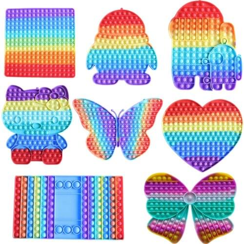 30cm 40cm Super Pop Big Size Fidget Toys Push Bubbles Simple Dimple Toy Autism Funny Squishy Anti-stress Toys Adult Kids Gift