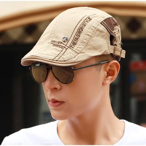 New Fashion Summer Berets gorras For Men Women Retro Peaked Caps Letter embroidery Sun Hats Casquette chapeau Fast Shipment
