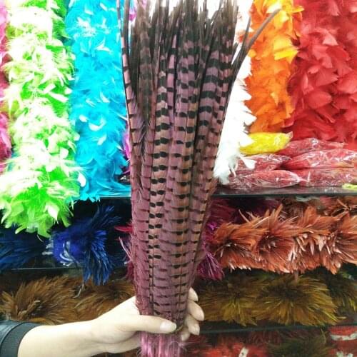Beautiful 100pcs Pretty 22-24inches/55-60cm Pink Pheasant Feather Wedding Decoration Party Supplies Feathers