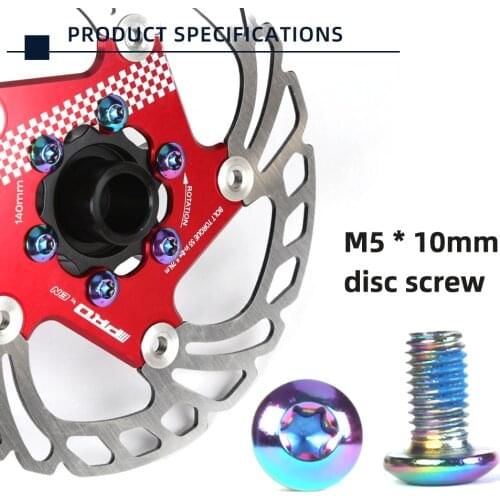 Tanke 12 pieces M5 * 10mm bicycle T25 disc brake rotor fixing screw MTB bike accessories