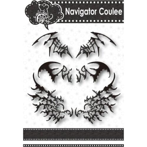 Wing metal cutting die devil wing cutting die cut to death decoration scrapbook paper craft blade die die 2021 new product
