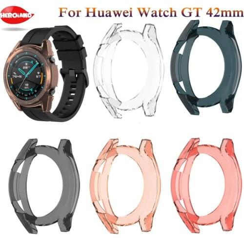 Fashion TPU Slim Smart Watch Protective Case Cover for Huawei Watch GT 42mm Bands Frame AntiScratch Shell Smartwatch Accessories