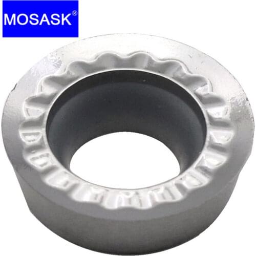 MOSASK 10pcs RPGT Aluminum Copper Non-ferrous Metal Machining CNC Lathe 1003 1204 Face Milling Cutter Tungsten Carbide Inserts