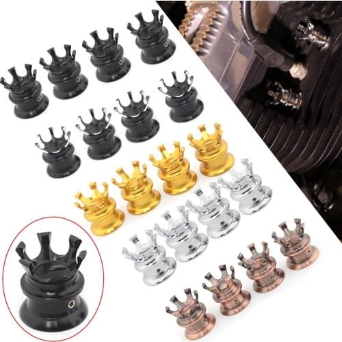 Motorcycle 4 Pcs Engine Crown Head Bolt Topper Cover Cap Screw Cover For Harley Sportster XL Softail Dyna Twin 1340 Evo Models