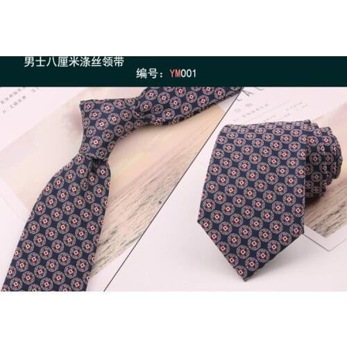 Tie mens formal wear hand hit mens business work work blue striped suit black navy blue wine red marriage