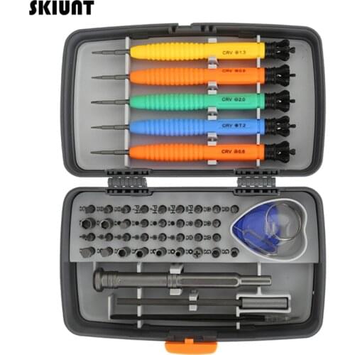 SKIUNT 45 In 1 Precision Screwdriver Set Magnetic Slotted Phillips Torx Screw Driver Bits Repair Mobile Phone Laptop Hand Tools