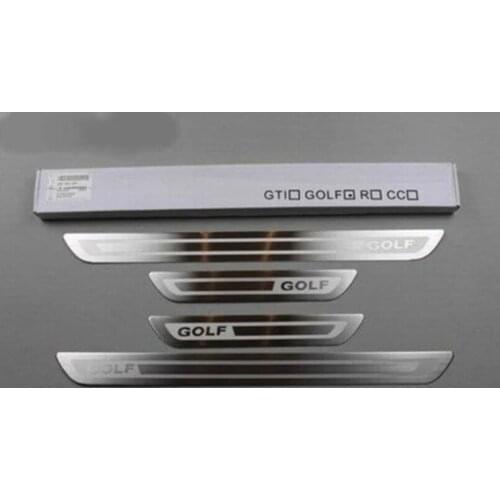 Stainless Steel thin Door Sill Scuff Plate for Volkswagen GOLF 5 MK5 2006-2008 Car styling