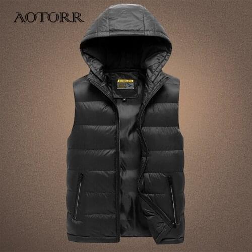 Solid Mens Vest Autumn Spring Warm Sleeveless Jackets Men Casual Waistcoat Hooded Vests Plus Size Veste Homme Brand Clothing