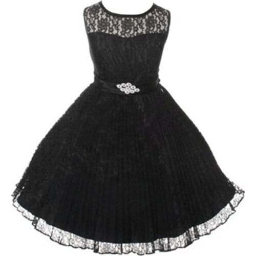 Girl Lace Bowknot Tulle Princess Bubble Dresses Flower Girl Dresses For Wedding