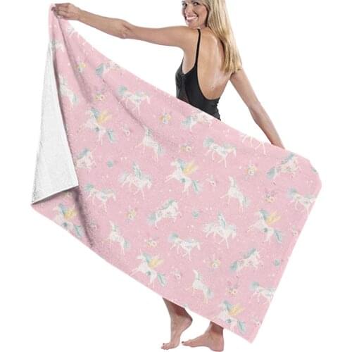 Lovely Unicorn swimming face towel Microfiber Absorbent bathroom Home kitchen thicker Lovely Unicorn quick dry Bath Towel