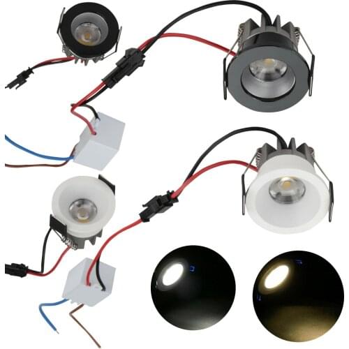 Dimmable LED COB 1.57in Recessed Ceiling Downlight 3W Spotlight Lighting 110V 220V 30W Equivalent Light Bright Lamps with Driver