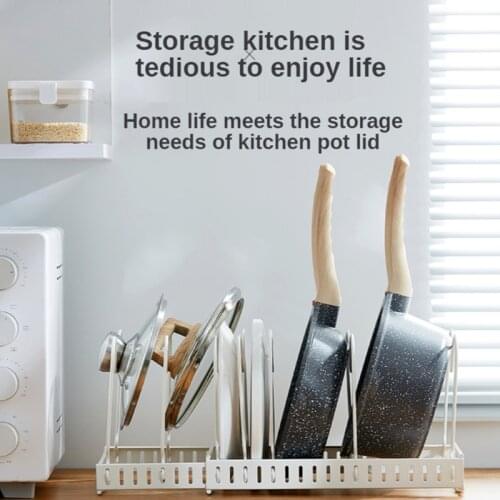 Expandable Pot Lid Rack Adjustable Kitchen Cabinet Organizer for Cutting Boards N0PA