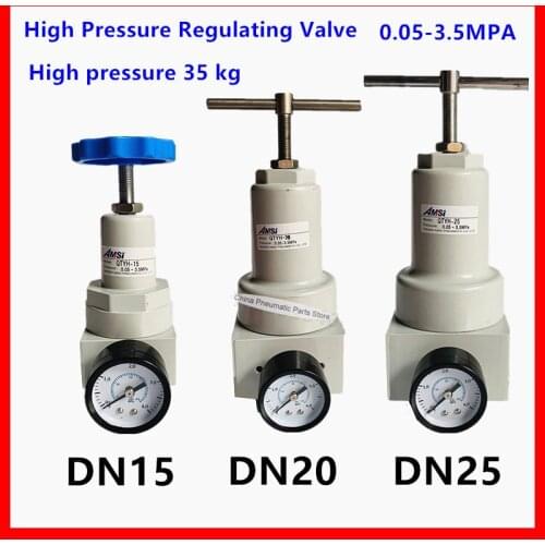 Compressor High Pressure Air Regulating Valve1/2 3/4 G1 Gas Source Decompression Valve QTYH-15/20/25 Use pressure 0-35bar