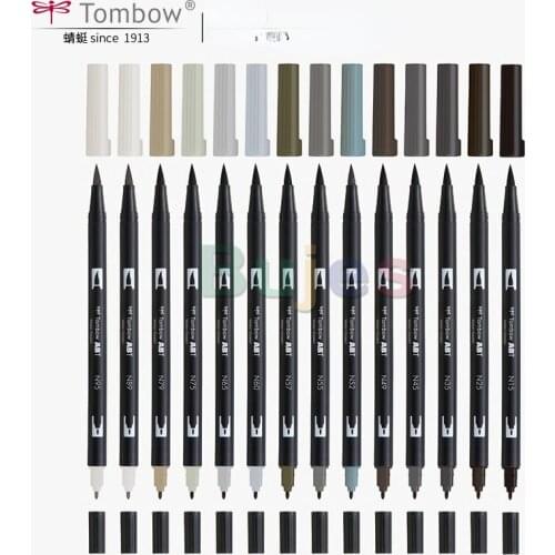 TOMBOW ABT Earth color Series, Color Doul Tip Watercolor Brush, Soft Head Brush, for Kids, Drawing Gel Pen Art Supplies