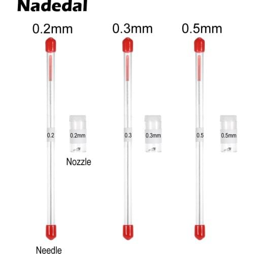 Nasedal 0.2mm 0.3mm 0.5mm Airbrush Nozzle Needle Replacement for Airbrushes Spray Gun Model Spraying Paint Accessories