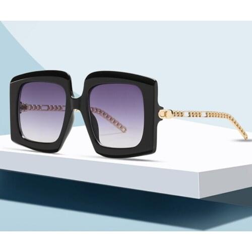 Vintage Oversized Square Sunglasses Women Fashion Sexy Lady Luxury Brand Designer Big Frame Travel Gradient Sun Glasses Shades