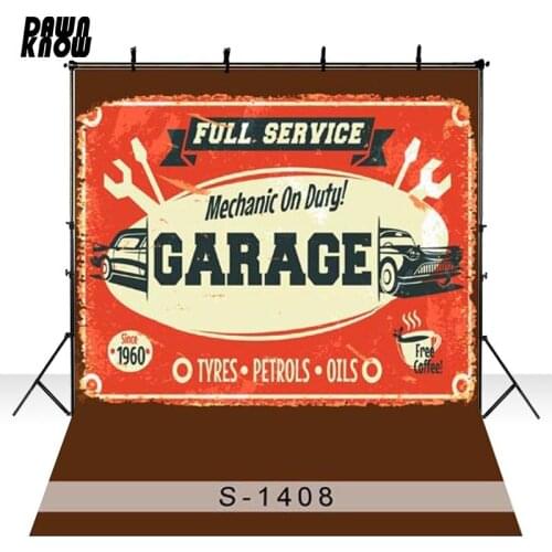 DAWNKNOW Cartoon Car Vinyl Photography Background For Baby Carage Photo Shoot Backdrop For Wedding Photo Studio S1408