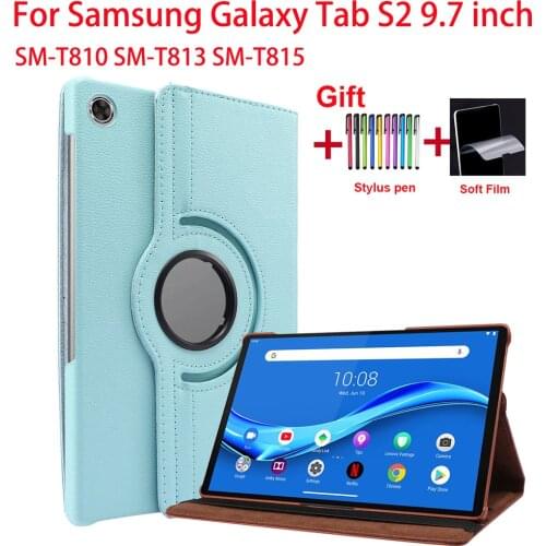 360 Degree Rotating Case For Samsung Galaxy Tab S2 9.7 inch SM-T810 SM-T813 SM-T815 Stand Case Protective CoverTablet Funda