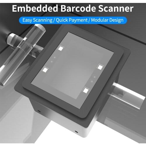 Aibecy Embedded Barcode Scanner Self-Induction Module Scanner USB Connection Support Command Control 1D/2D/QR Bar Code Reader