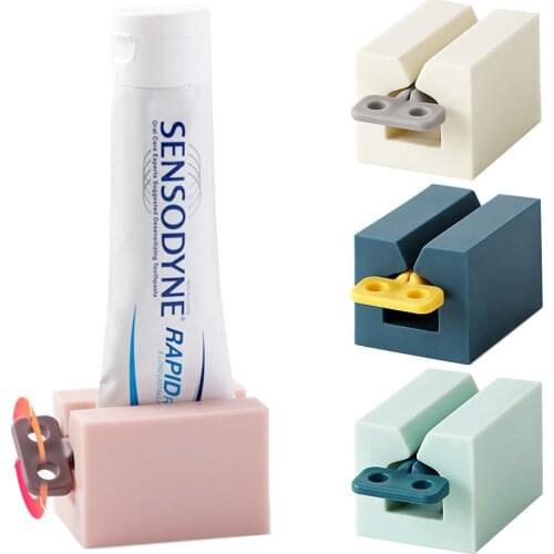 Toothpaste Squeezer Rolling Device Tube Easy Dispenser Seat Holder Stand Bathroom Multifunctional Plastic Facial Cleanser