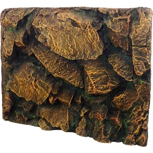 Yellow Rock Reptile Box 3D Aquarium Background Pattern Gecko snake Lizard Tortoise Tarantula Frog Vivarium Terrarium Decoration