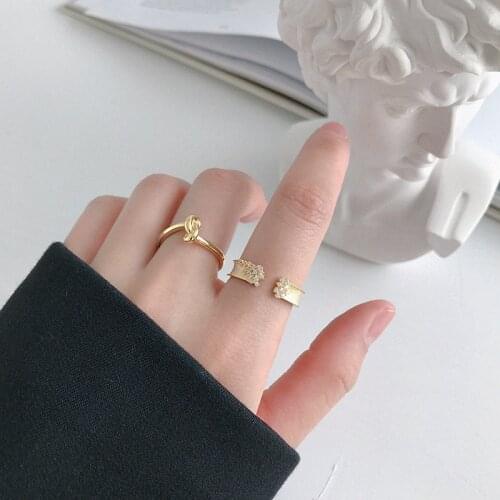 SHANICE New Come S925 sterling silver open ring designer full stars micro-inlaid cubic zircon opening ring fine jewelry gift