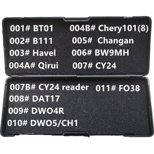 001-011# LiShi 2 in 1 BT01 B111 BW9MH CY24 DAT17 DWO4R DWO5 CH1 FO38 for Havel Qirui Changan Chery Locksmith Tools For All Types