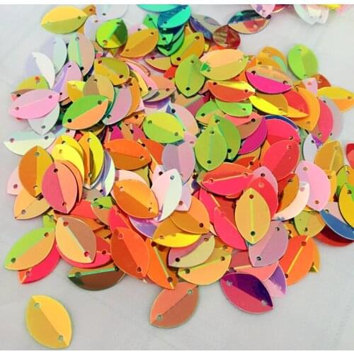 1000pcs/lot Leaves sequins wedding decoration womens bag party hand sew 2 - hole Stickers for clothes shoes bag -C37A