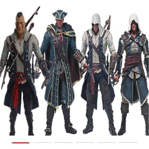 15cm Creed Series 4 Connor Haytham Edward Kenway Mohawk Action Figure PVC Collectable Model Toy Doll Gift
