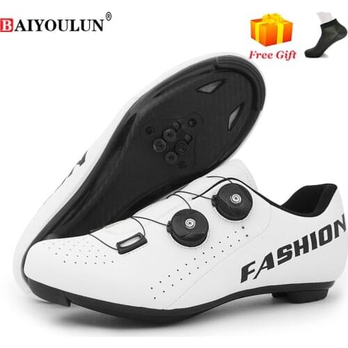 2021 Road Cycling Flat Shoes MTB Sneakers Men Footwear Dirt Bike Carbon Racing Clit Sports Bicycle Mountain Spd Speed Cleat36-48