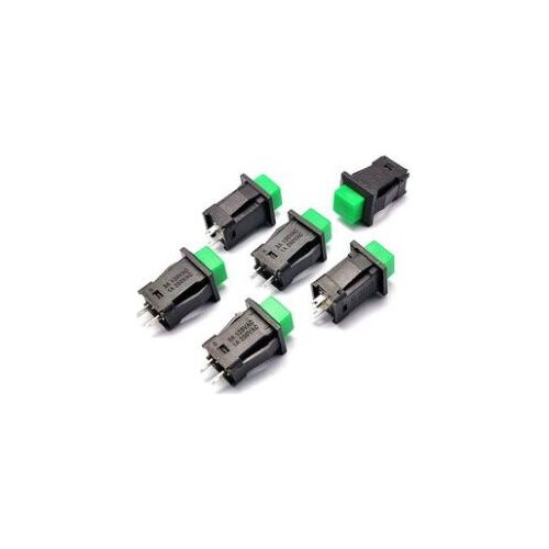 5PCS SPST (ON)/OFF Green Square Momentary Push Button Switch N/O Normal Open