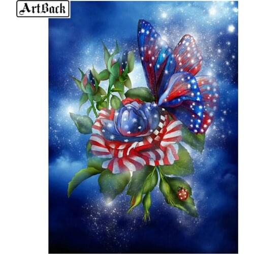 5d diamond painting butterfly rose landscape pattern full square drill diamond mosaic diamond embroidery crafts home decoration